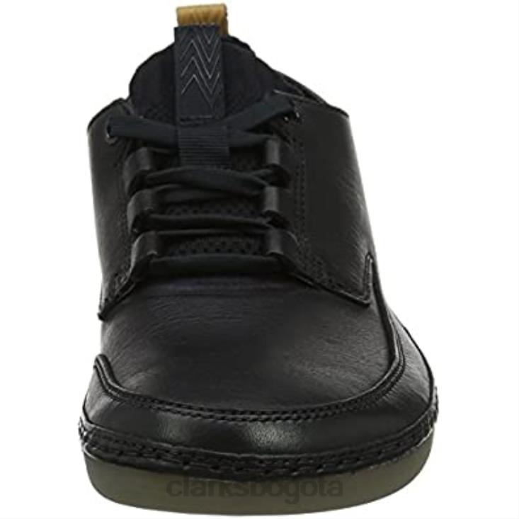 Clarks 0DX8L2353 Zapatilla Clarks Nature IV de cuero negro para hombre hombres cuero negro