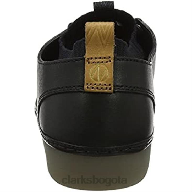 Clarks 0DX8L2353 Zapatilla Clarks Nature IV de cuero negro para hombre hombres cuero negro