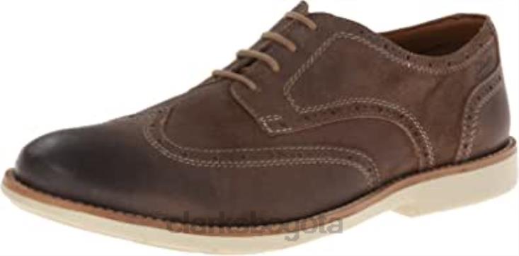 Clarks 0DX8L2355 clarks raspbrogue oxford de ante topo unisexo gamuza color topo
