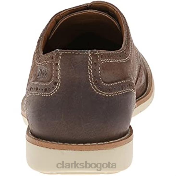 Clarks 0DX8L2355 clarks raspbrogue oxford de ante topo unisexo gamuza color topo