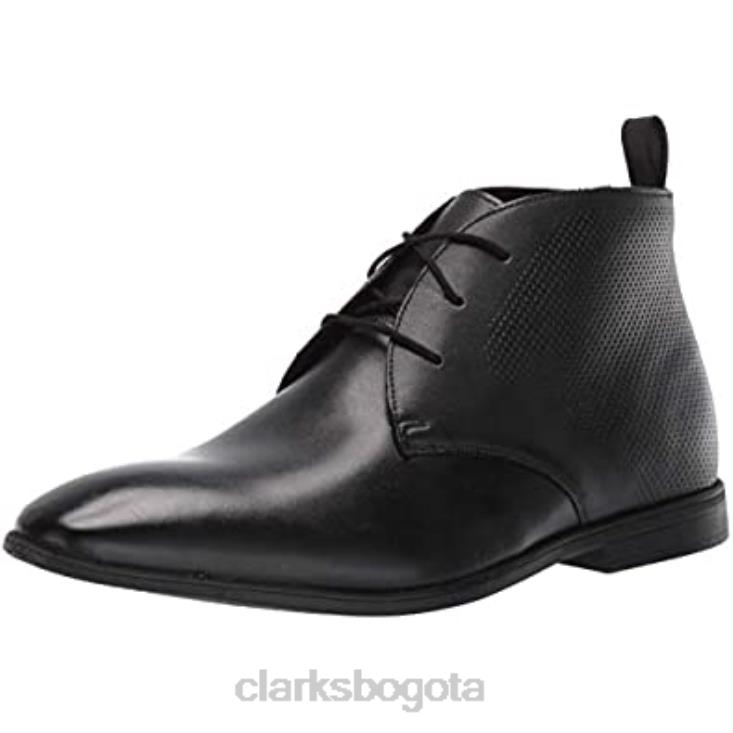 Clarks 0DX8L2359 botín bampton up hombre clarks piel negro hombres cuero negro