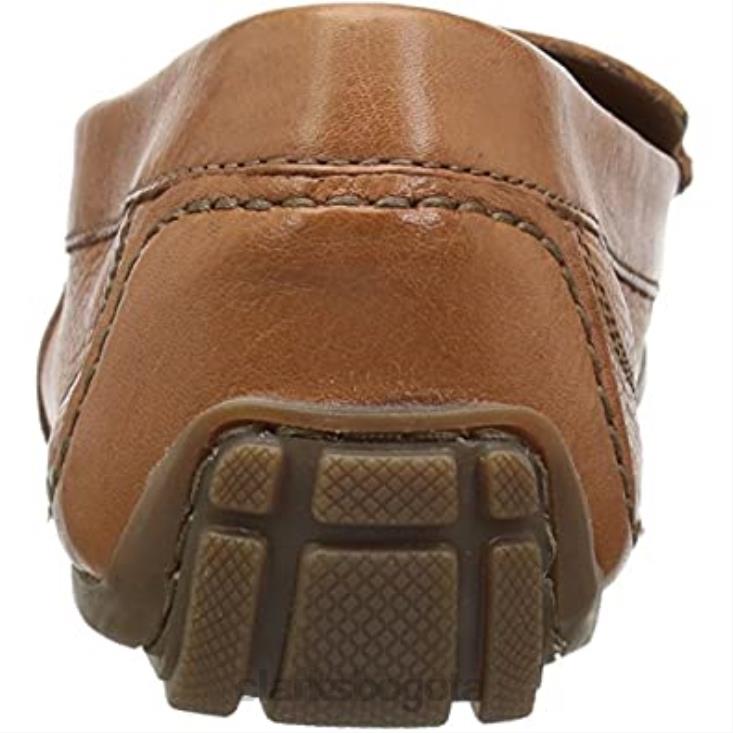 Clarks 0DX8L2360 Mocasines estilo conducción de carrera benero de cuero tostado para hombre de Clarks hombres cuero marrón
