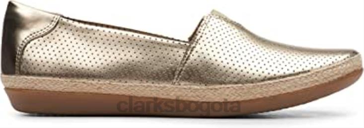 Clarks 0DX8L2362 Mocasín clarks danelly sky mujer champagne sintético metalizado champagne mujer champán