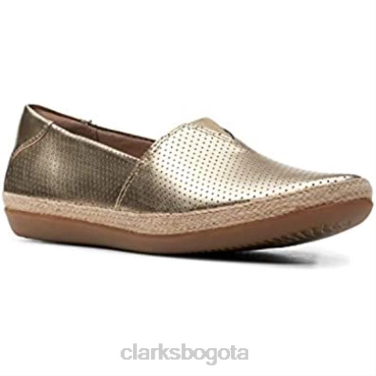 Clarks 0DX8L2362 Mocasín clarks danelly sky mujer champagne sintético metalizado champagne mujer champán