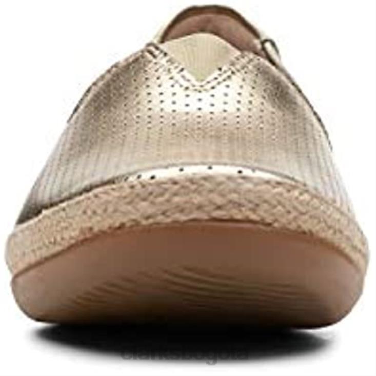 Clarks 0DX8L2362 Mocasín clarks danelly sky mujer champagne sintético metalizado champagne mujer champán