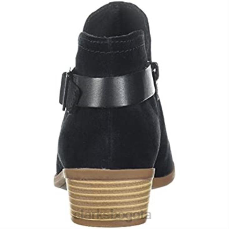Clarks 0DX8L2363 Botín clarks addiy carisa de mujer en ante negro mujer ante negro