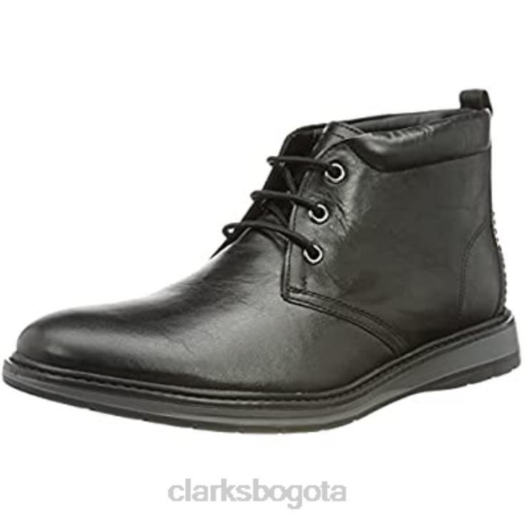 Clarks 0DX8L2364 botas chukka negras chantrydesert de cuero negro para hombre clarks hombres cuero negro