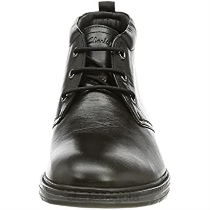 Clarks 0DX8L2364 botas chukka negras chantrydesert de cuero negro para hombre clarks hombres cuero negro