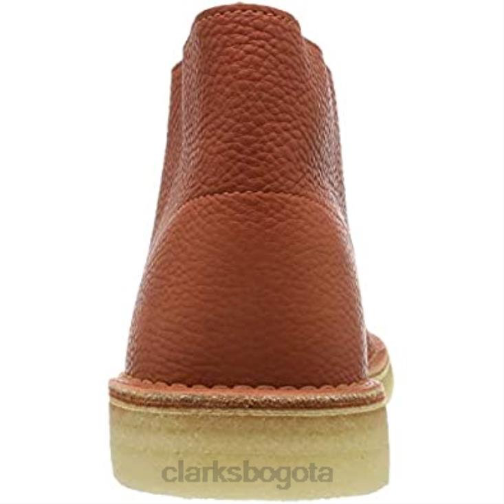 Clarks 0DX8L2372 Botas chukka desierto para hombre marrón naranja quemado Lea naranja quemado Lea Clarks hombres marrón hoja de naranja quemada hoja de naranja quemada
