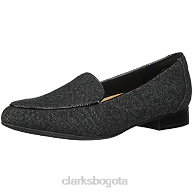 Clarks 0DX8L2376 Mocasines de niña Clarks de tweed gris Un Blush Easy niños tweed gris