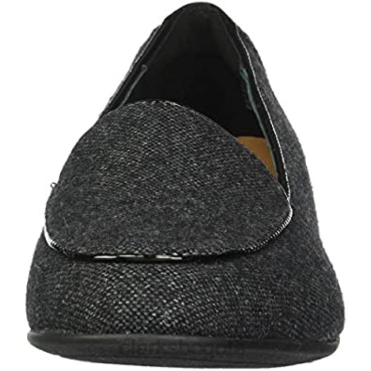 Clarks 0DX8L2376 Mocasines de niña Clarks de tweed gris Un Blush Easy niños tweed gris