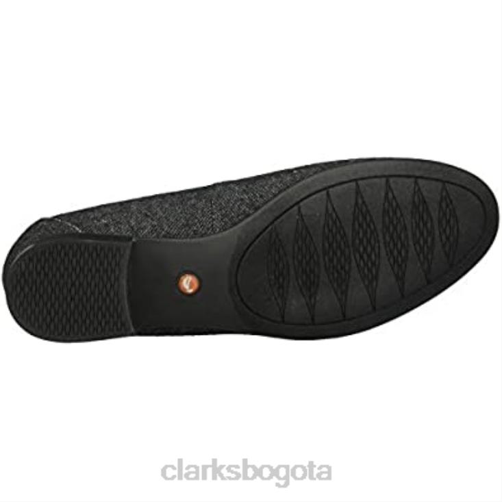 Clarks 0DX8L2376 Mocasines de niña Clarks de tweed gris Un Blush Easy niños tweed gris