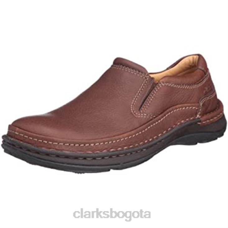 Clarks 0DX8L2378 Mocasines Clarks Nature Easy para hombre de cuero caoba ny hombres cuero caoba