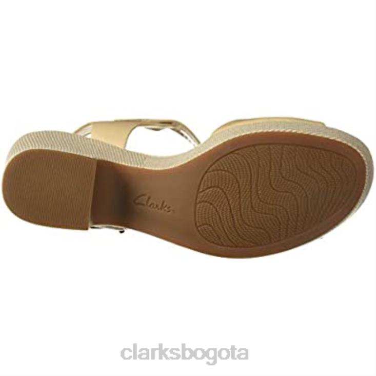 Clarks 0DX8L2380 sandalias de cuña maritsa janna de cuero rubor para mujer clarks mujer cuero rubor
