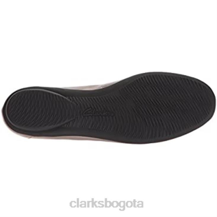 Clarks 0DX8L2386 Clarks Gracellola bailarinas de mujer de piel metálica peltre mujer cuero metálico peltre