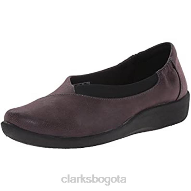 Clarks 0DX8L2389 bailarinas clarks sillian jetay mujer nobuk sintético gris morado mujer nubuck sintético gris violeta