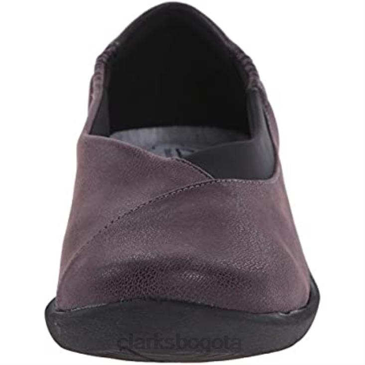 Clarks 0DX8L2389 bailarinas clarks sillian jetay mujer nobuk sintético gris morado mujer nubuck sintético gris violeta