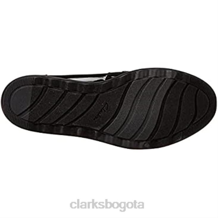 Clarks 0DX8L2390 mocasines sharon gracie para mujer charol negro combi clarks mujer combi charol negro