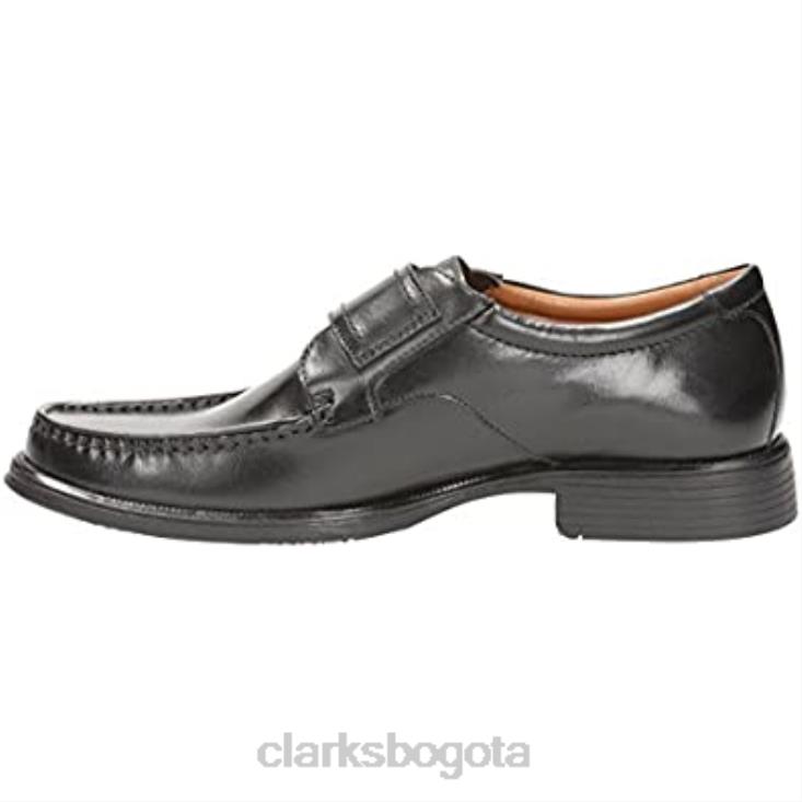 Clarks 0DX8L2391 mocasines hombre velcro huckley roll piel negra clarks negro hombres negro