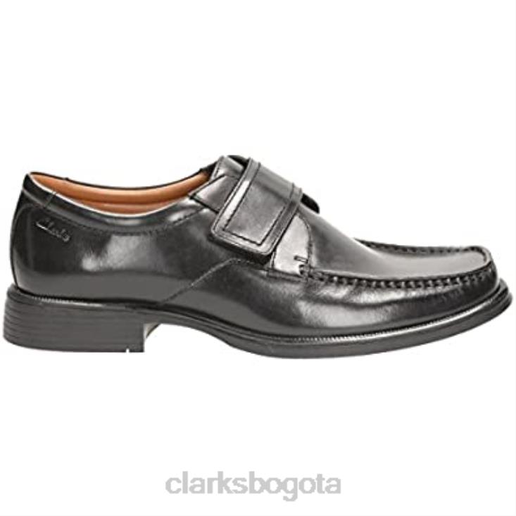 Clarks 0DX8L2391 mocasines hombre velcro huckley roll piel negra clarks negro hombres negro