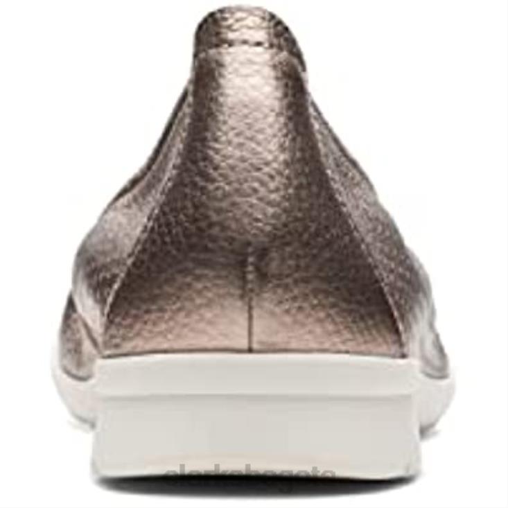 Clarks 0DX8L2393 Bailarinas Clarks Jenette Easy de piel metalizada para mujer mujer