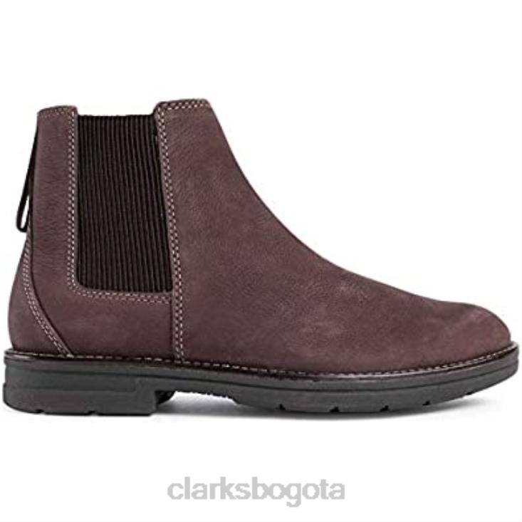 Clarks 0DX8L24 Clarks Banning Limit de nubuck marrón oscuro unisexo nubuck marrón oscuro
