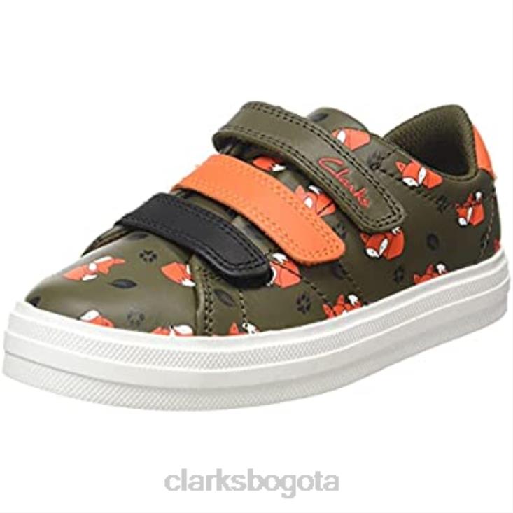Clarks 0DX8L2407 Zapatilla unisex nova early k para niños clarks combinación caqui niños combinación caqui