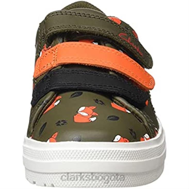 Clarks 0DX8L2407 Zapatilla unisex nova early k para niños clarks combinación caqui niños combinación caqui