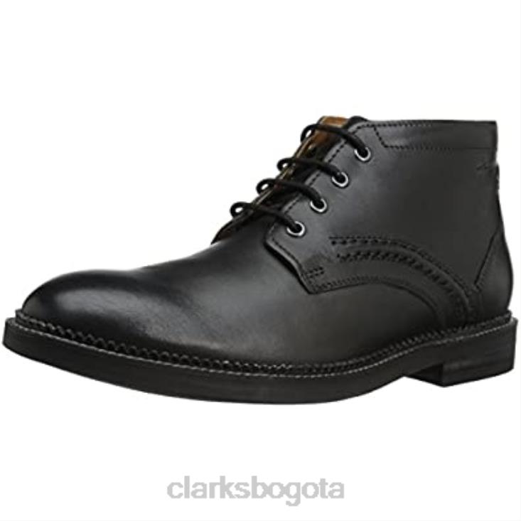 Clarks 0DX8L2416 Botas chukka medias bushwick de hombre clarks de cuero negro hombres cuero negro