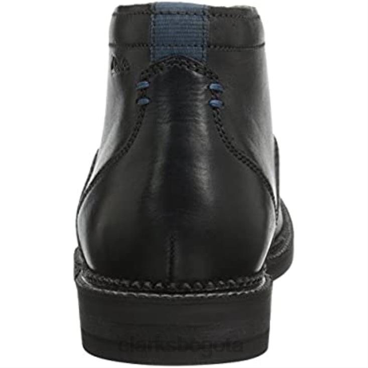 Clarks 0DX8L2416 Botas chukka medias bushwick de hombre clarks de cuero negro hombres cuero negro