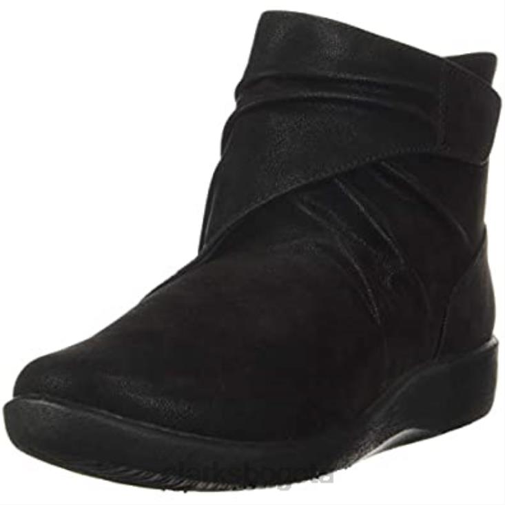 Clarks 0DX8L2419 Bota de moda clarks sillian tana de nobuk sintético negro para mujer mujer nubuck sintético negro