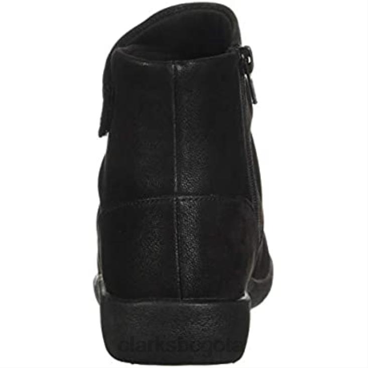 Clarks 0DX8L2419 Bota de moda clarks sillian tana de nobuk sintético negro para mujer mujer nubuck sintético negro