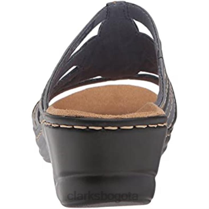 Clarks 0DX8L2425 Sandalia Clarks Lexi Myrtle de cuero azul gris para mujer mujer cuero gris azul