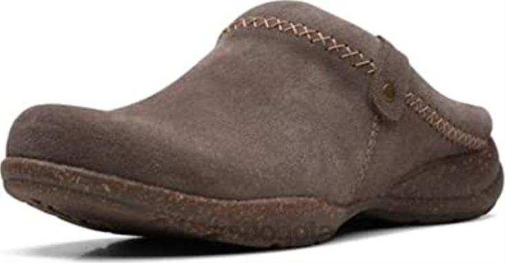 Clarks 0DX8L243 Zueco clarks roseville echo de ante color topo oscuro para mujer mujer gamuza color topo oscuro