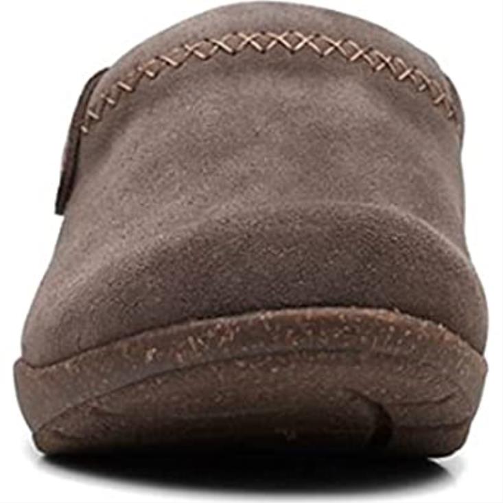 Clarks 0DX8L243 Zueco clarks roseville echo de ante color topo oscuro para mujer mujer gamuza color topo oscuro