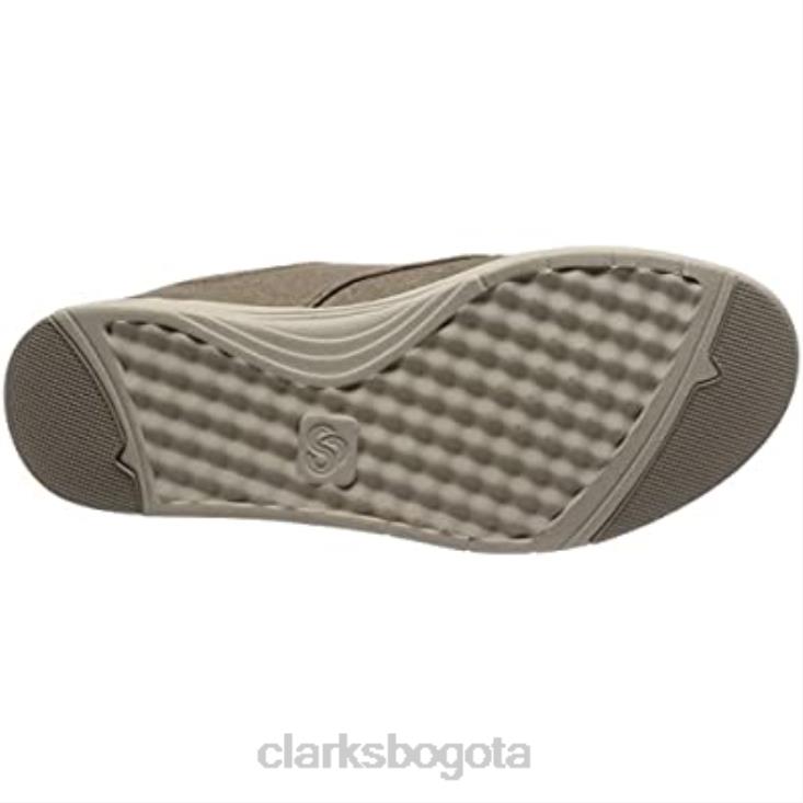 Clarks 0DX8L2439 zapatos derbys de encaje step isle para hombre clarks beige sand canvas hombres lona beige arena