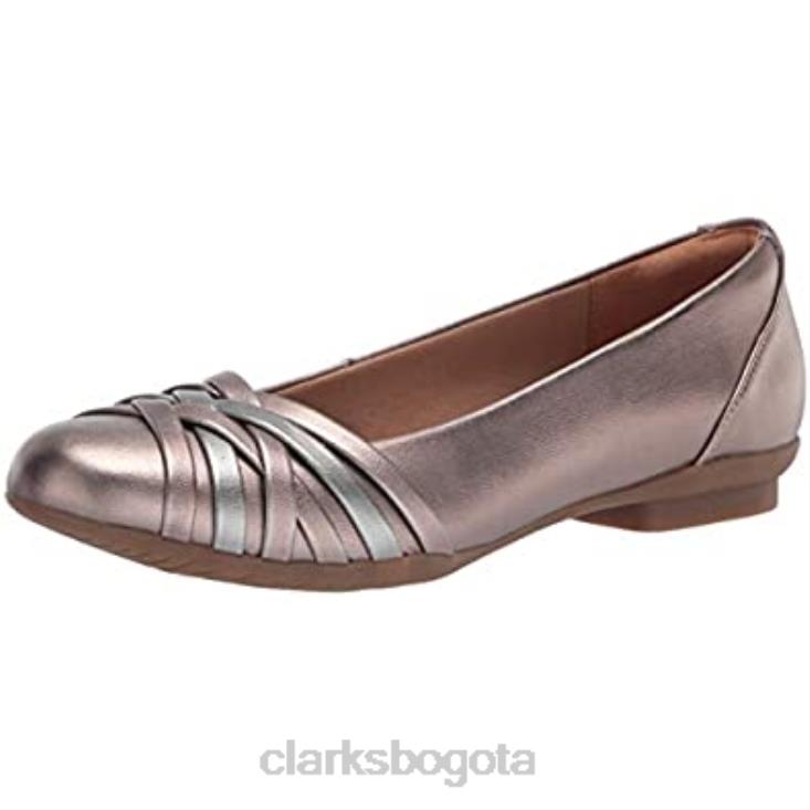 Clarks 0DX8L2443 Bailarina clarks sara clover combinación metalizada sintética para mujer mujer