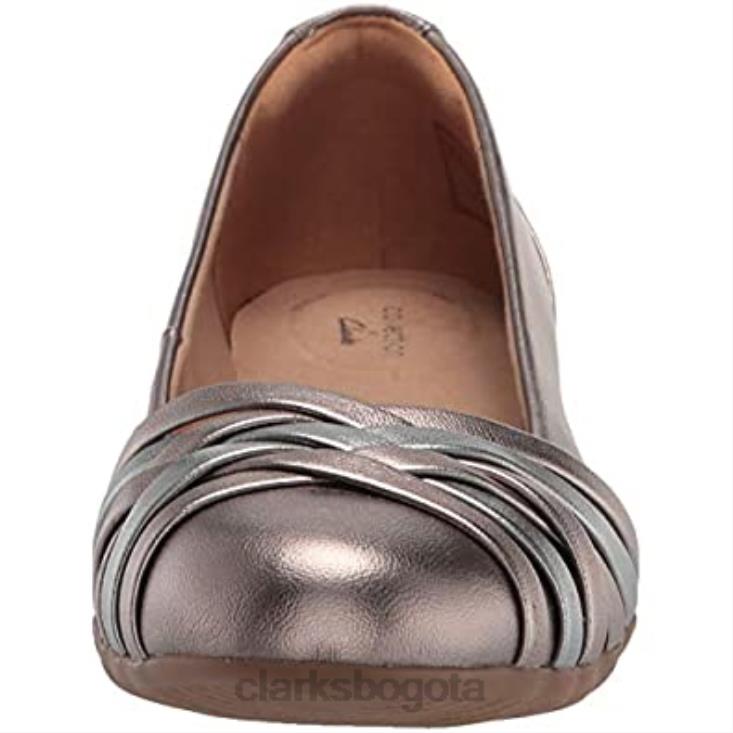 Clarks 0DX8L2443 Bailarina clarks sara clover combinación metalizada sintética para mujer mujer