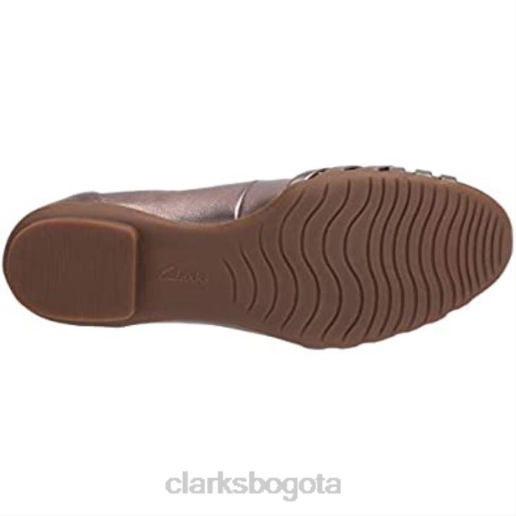 Clarks 0DX8L2443 Bailarina clarks sara clover combinación metalizada sintética para mujer mujer