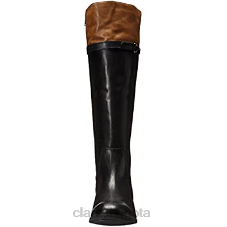 Clarks 0DX8L2447 bota de montar pita topeka mujer clarks cuero negro mujer cuero negro