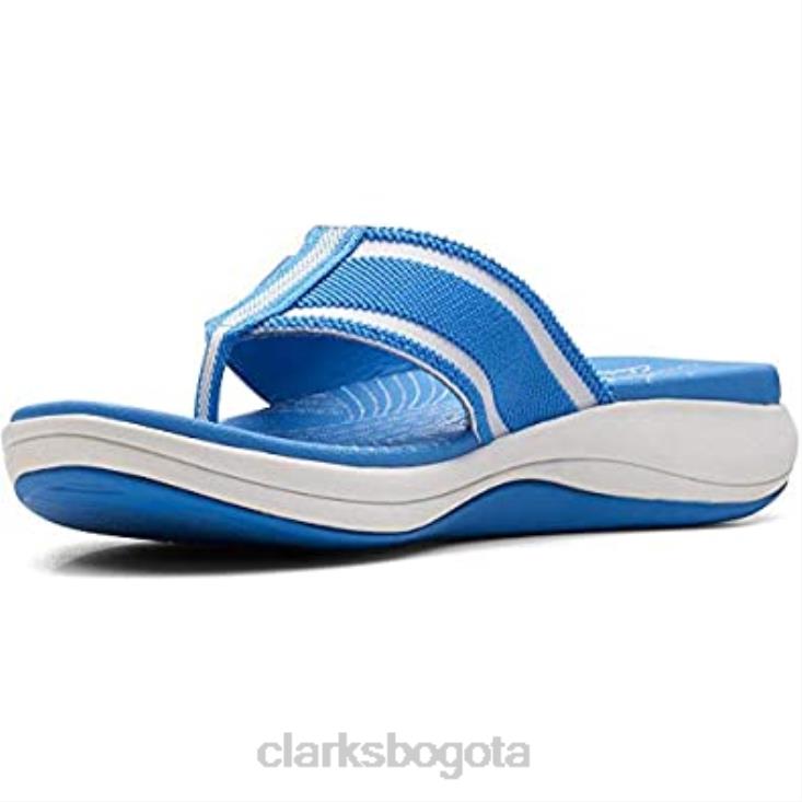 Clarks 0DX8L245 chanclas mira palm mujer clarks azul combi textil mujer textil combinado azul