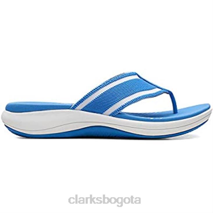 Clarks 0DX8L245 chanclas mira palm mujer clarks azul combi textil mujer textil combinado azul