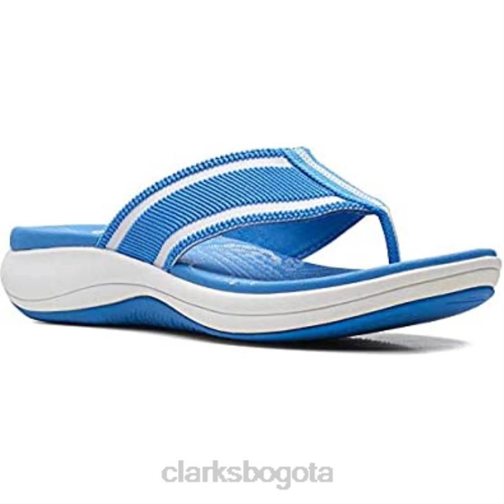 Clarks 0DX8L245 chanclas mira palm mujer clarks azul combi textil mujer textil combinado azul