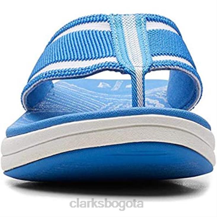 Clarks 0DX8L245 chanclas mira palm mujer clarks azul combi textil mujer textil combinado azul
