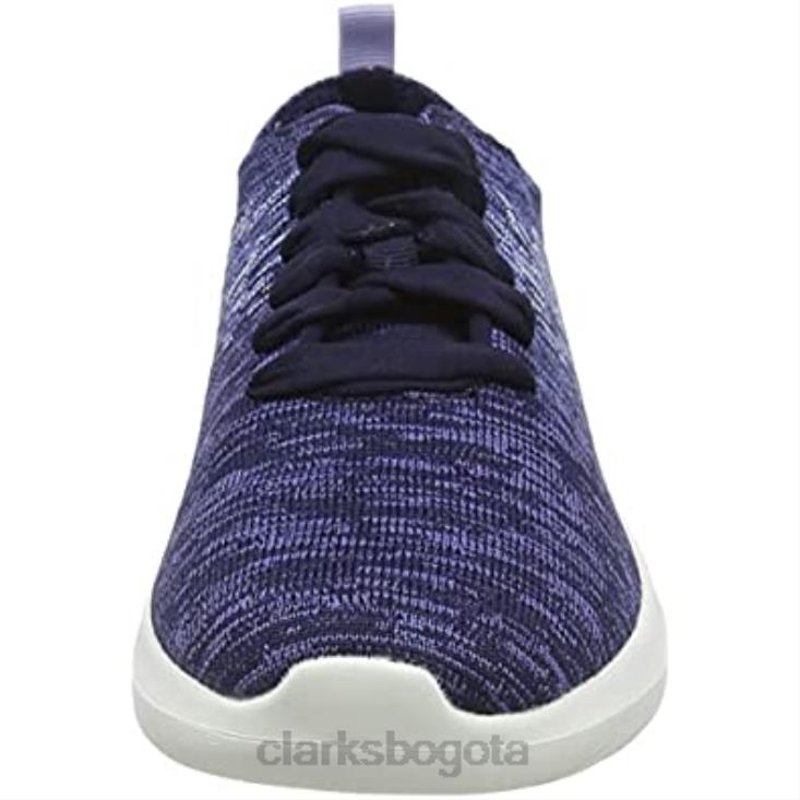 Clarks 0DX8L2452 Zapatilla combi nova glint azul marino oscuro para mujer clarks mujer combi azul marino oscuro