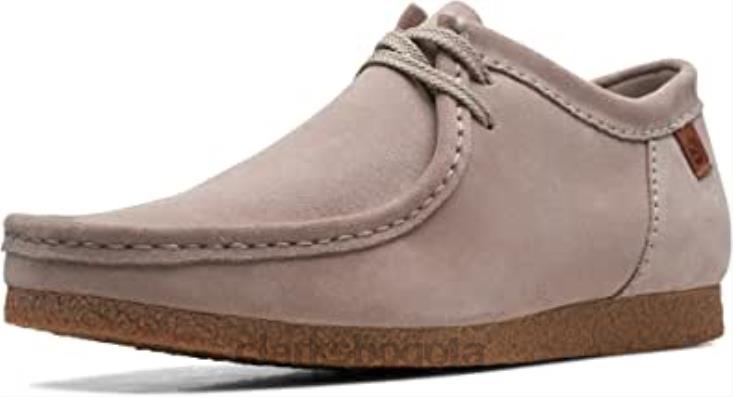 Clarks 0DX8L2454 mocasín shacre ii run para hombre clarks de gamuza color piedra hombres gamuza piedra