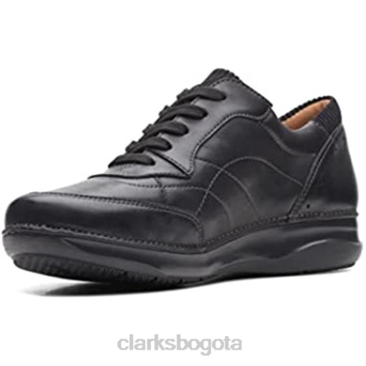 Clarks 0DX8L246 zapatos de cuero appley tie clarks negros unisexo