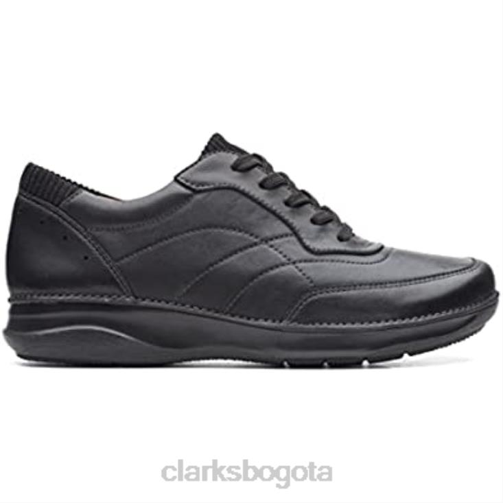 Clarks 0DX8L246 zapatos de cuero appley tie clarks negros unisexo
