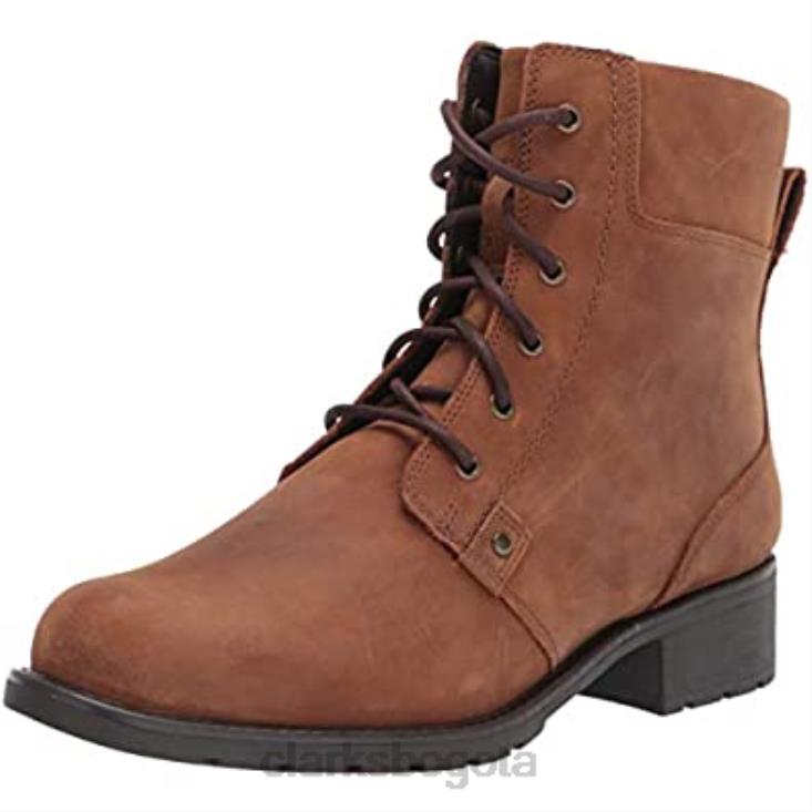 Clarks 0DX8L2466 Botín Clarks Orinoco Spice para mujer marrón tabaco mujer rapé marrón