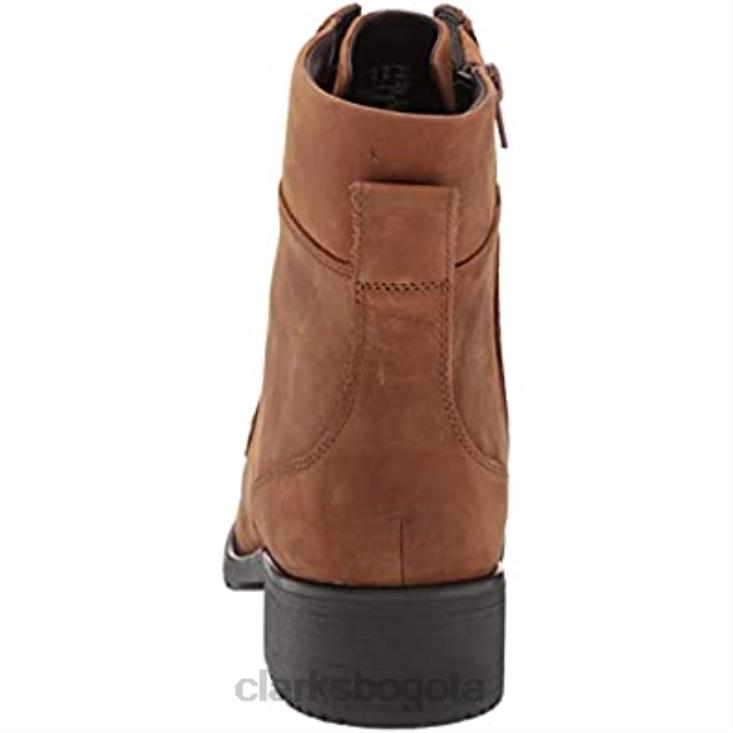 Clarks 0DX8L2466 Botín Clarks Orinoco Spice para mujer marrón tabaco mujer rapé marrón